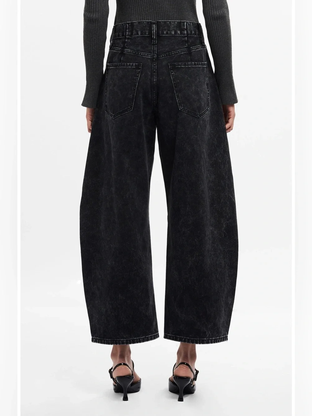 Bayeas Darted Super High Waist Barrel Jeans